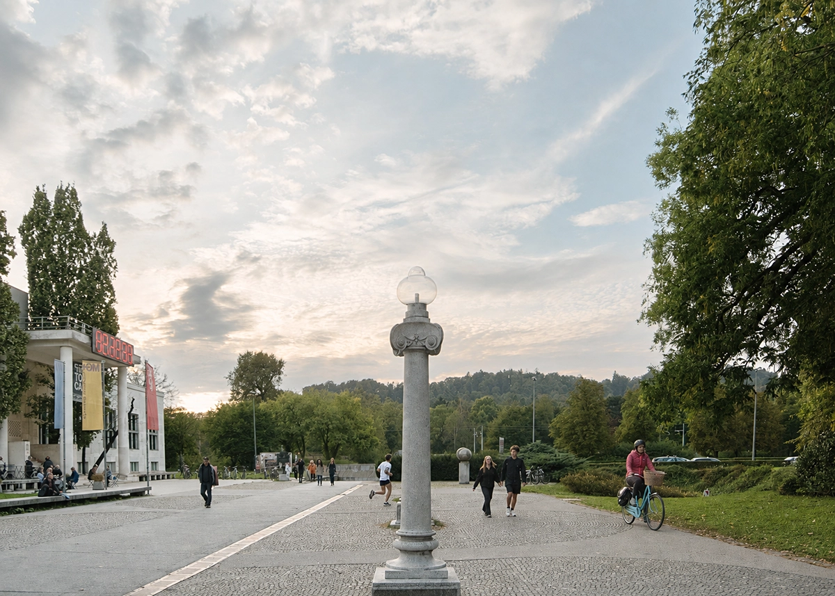 Javni prostor pred Moderno galerijo v Ljubljani